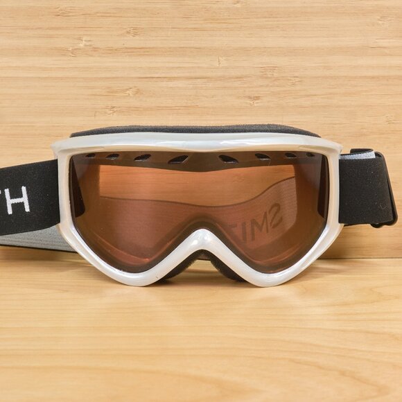 Vintage Smith Ski Snowboard White Goggles - Picture 1 of 6